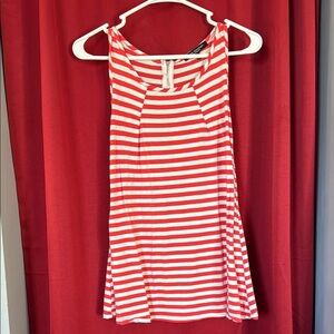 Pink and White Striped Women's Top